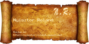 Nyisztor Roland névjegykártya