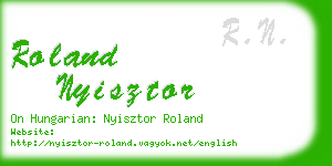 roland nyisztor business card